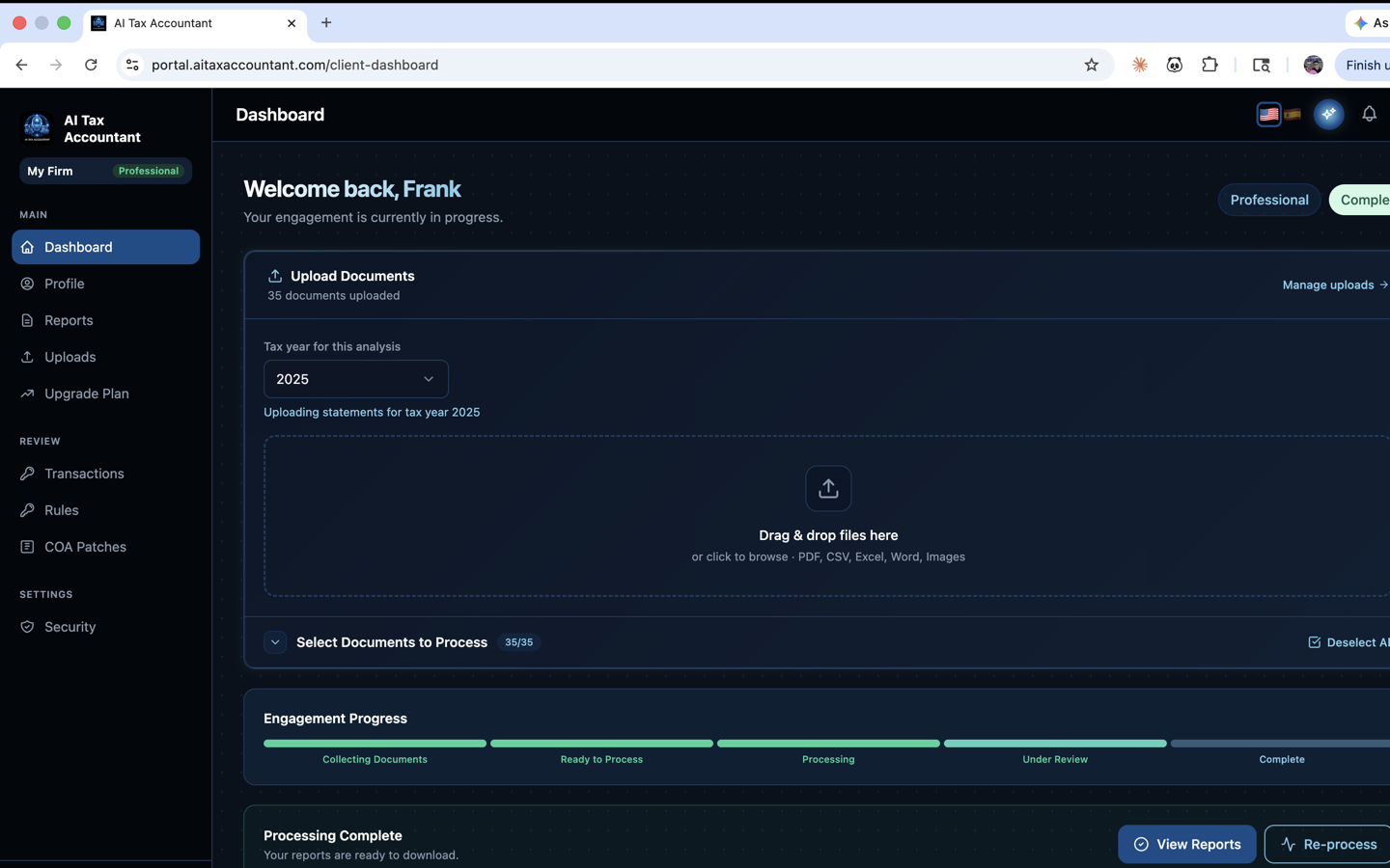 La página de Configuración de Notificaciones en el portal